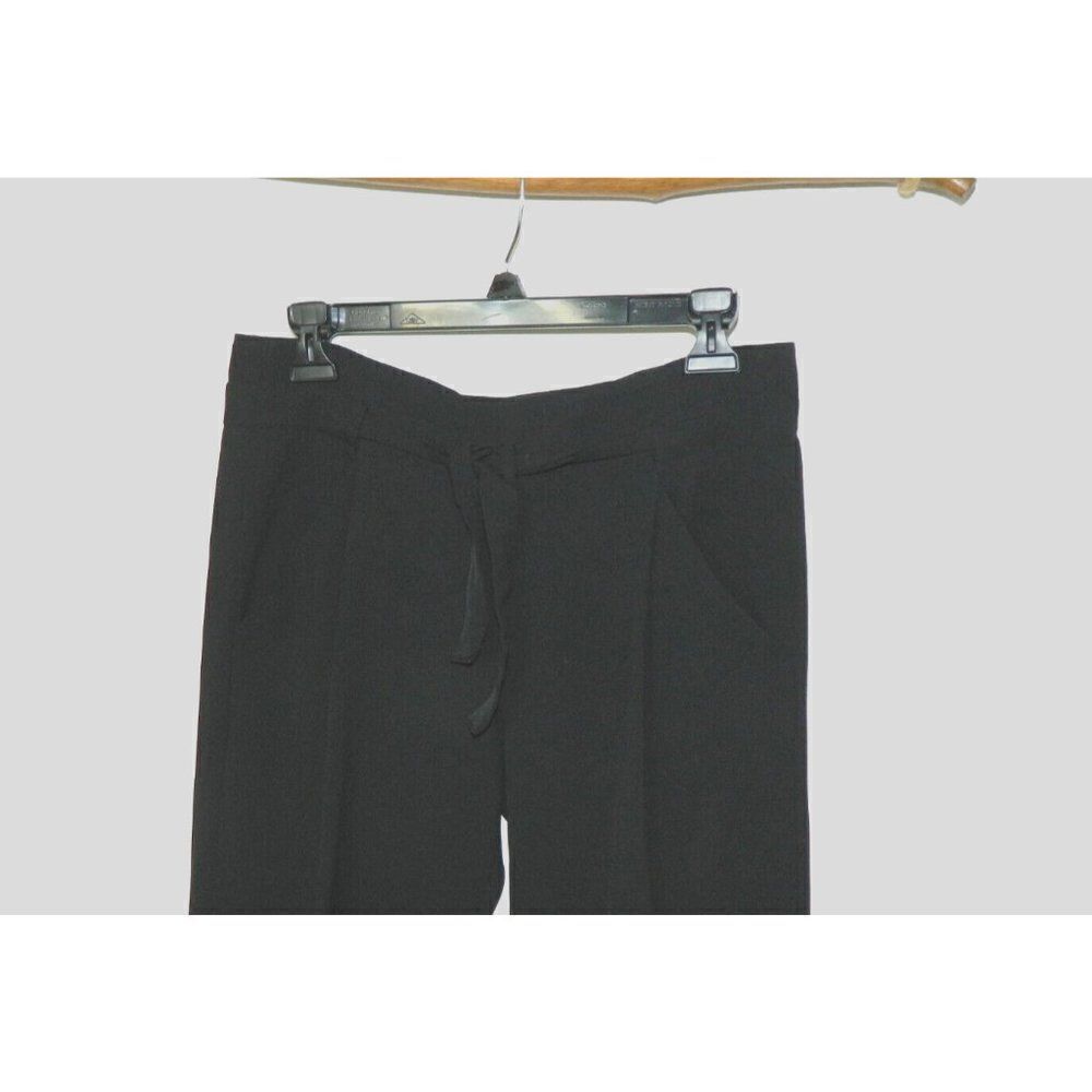 VINCE Pants Women's Black High Waisted Paper Bag Tie Cropped Pockets Size 4 - Picture 4 of 11